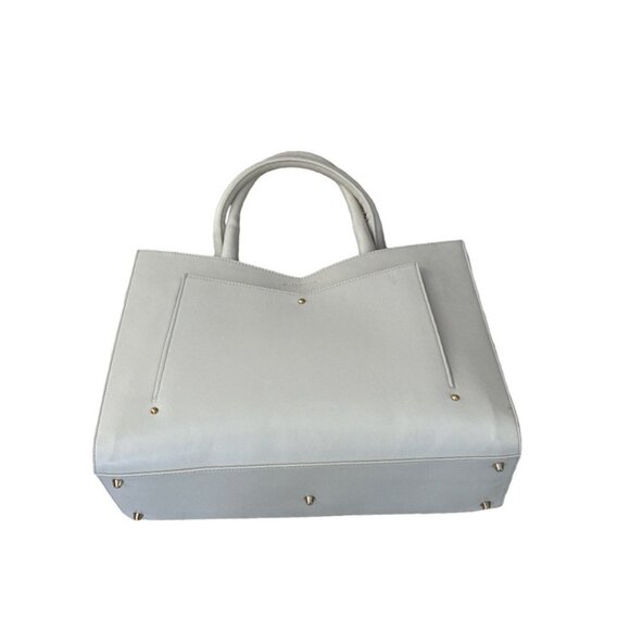 Sara Battaglia Plisse white Rainbow Tote Handbag - Picture 6 of 8